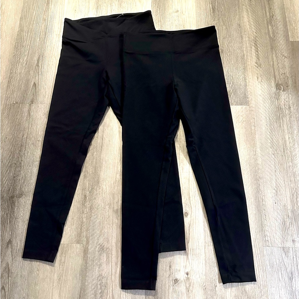 2 pair black leggings